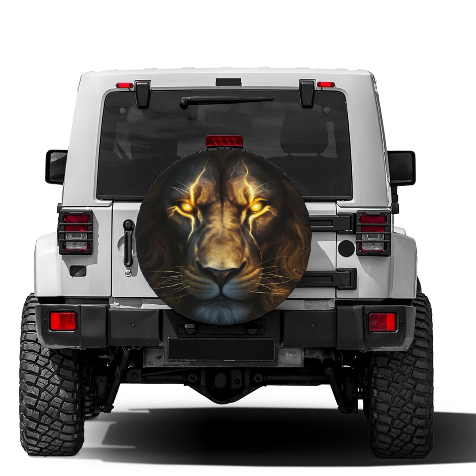 Cool Lion Spare Tire Cover Dust-Proof Sun Wheel Tire Cover Fit for Trailer, RV, SUV and Many Vehicle 17 Inch