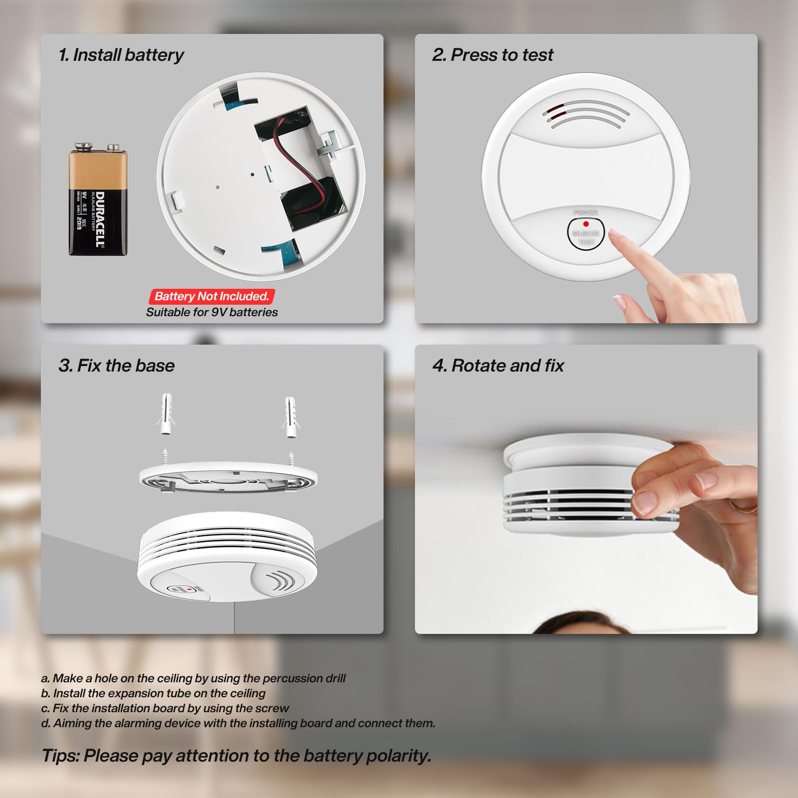 BSEED Detector de Humo WiFi,Detector de Alarma de Humo Inteligente,Compatible con Alexa y Google Home,Notificaciones en Tiempo Real,Cumple con Las Normas EN 14604,Alarma de 85 dB(3 Piezas)