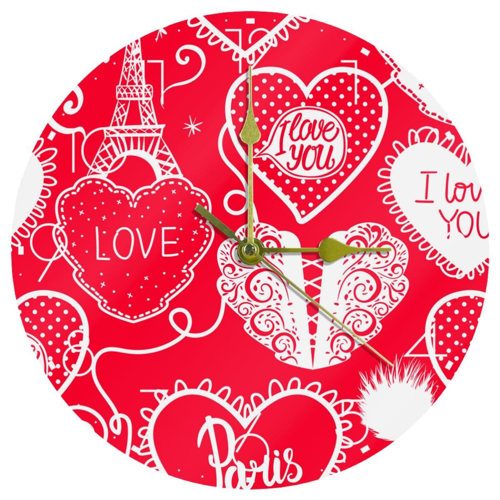 Horloge murale mouvement silencieux sans tic-tac decorative pour chambre et bureau