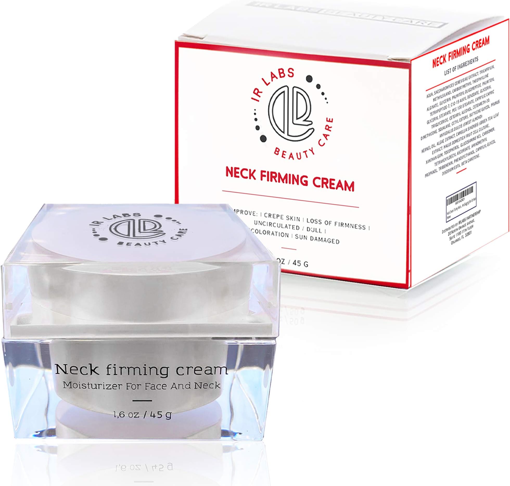 IR LABS Neck Cream for Man and Woman, The Best Moisturizer for Turkey Neck, Improves Lifting with Advanced Anti Aging Complexes and Peptides, Helps to Loose Sagging Skin On Neck and Face