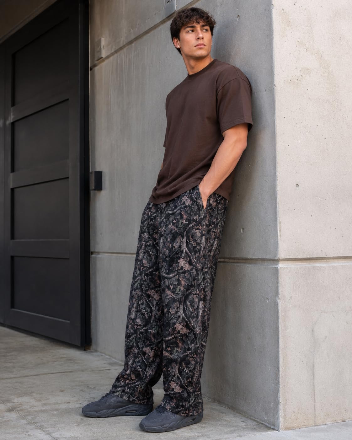 Men's Camo Sweatpants Loose Fit Quick-Dry Joggers with Pockets