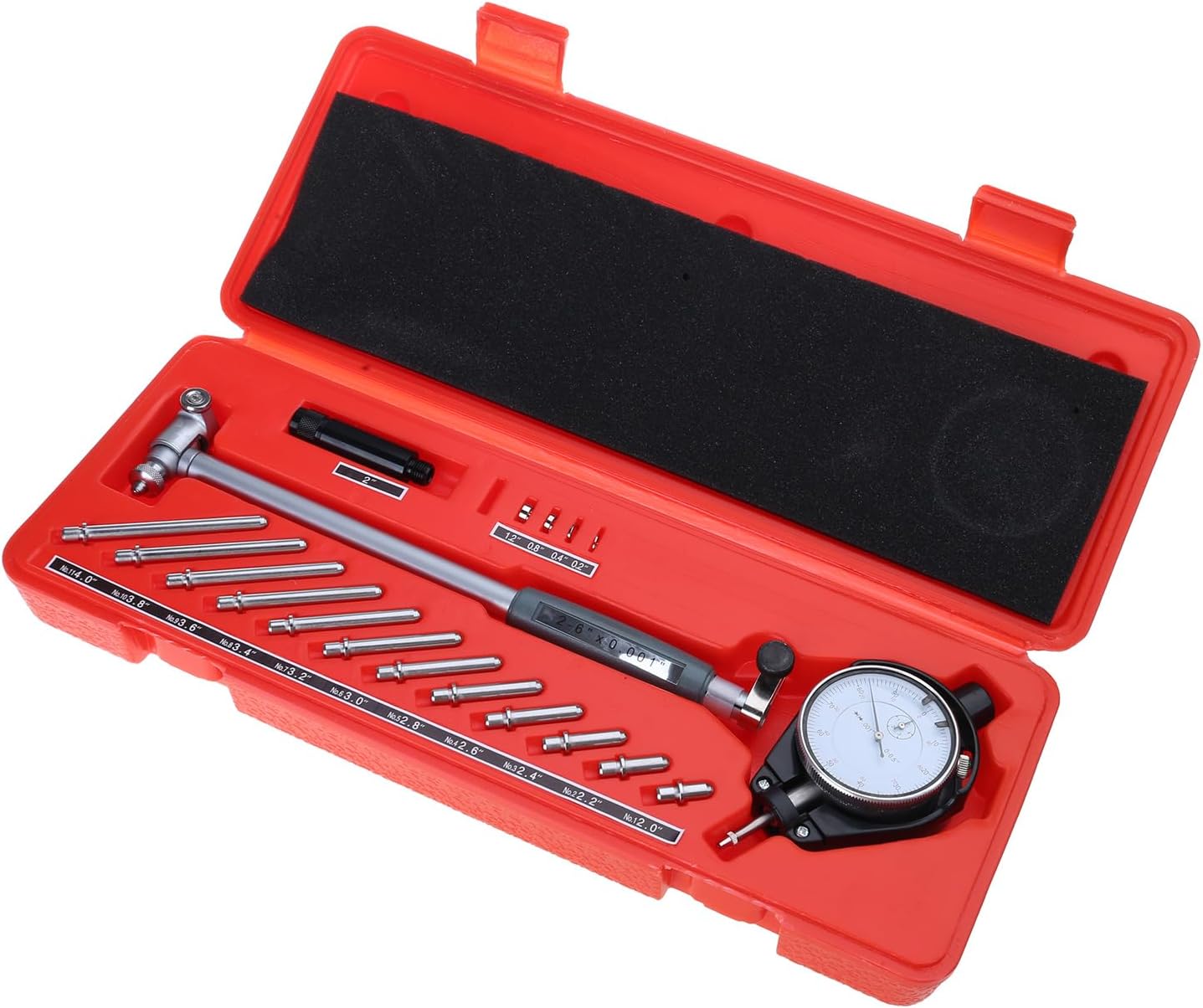 Dials Bore Gauges Engine Cylinders Measurement Gages Indicators Measuring Tool Kits with Storage Box 50-160mm Measure Ranges Heat Dissipation Ratchet