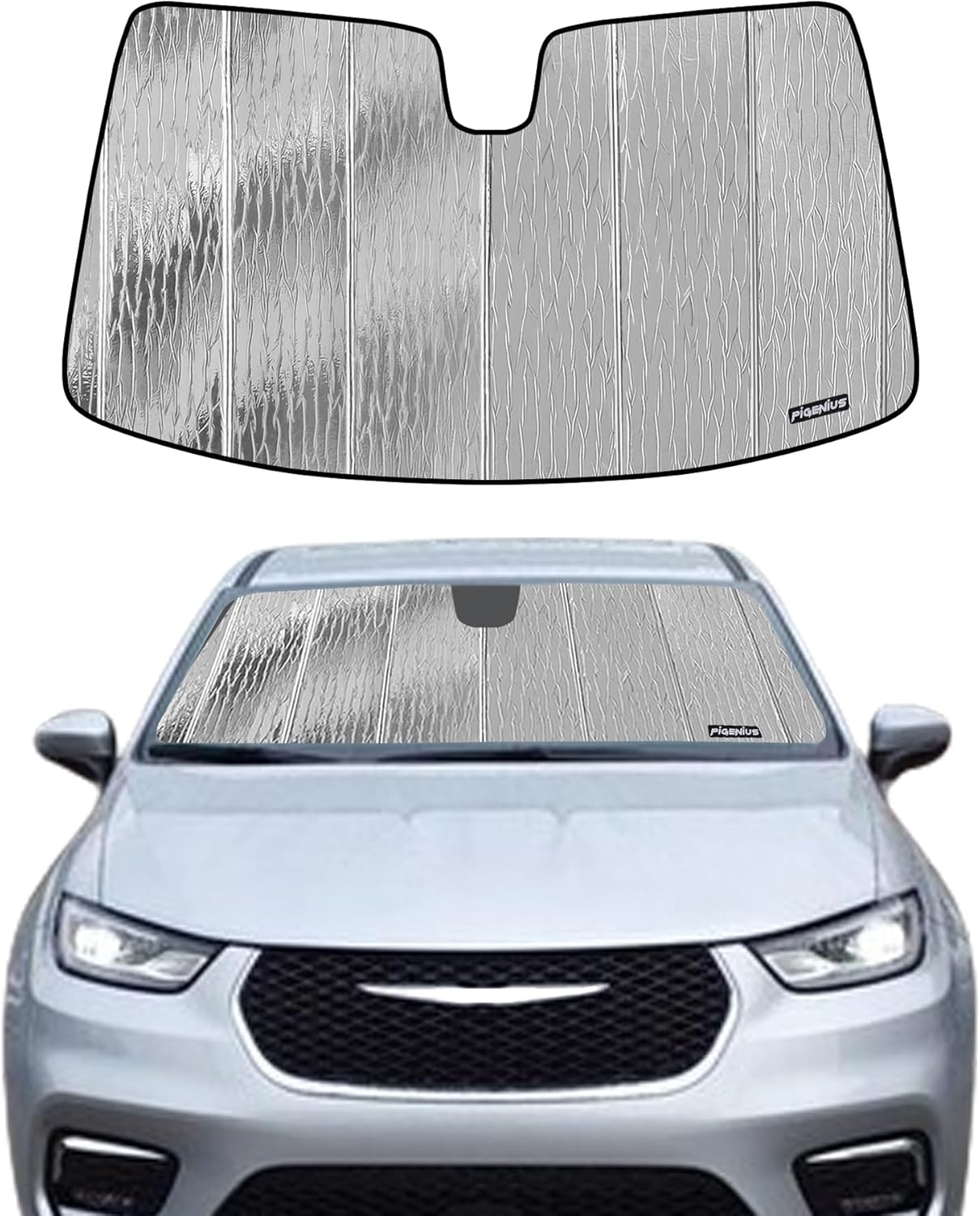 Windshield Sun Shade for Chrysler Pacifica 2017-2026, Voyager 2020-2026 Front Window Sunshade - AstraGuard