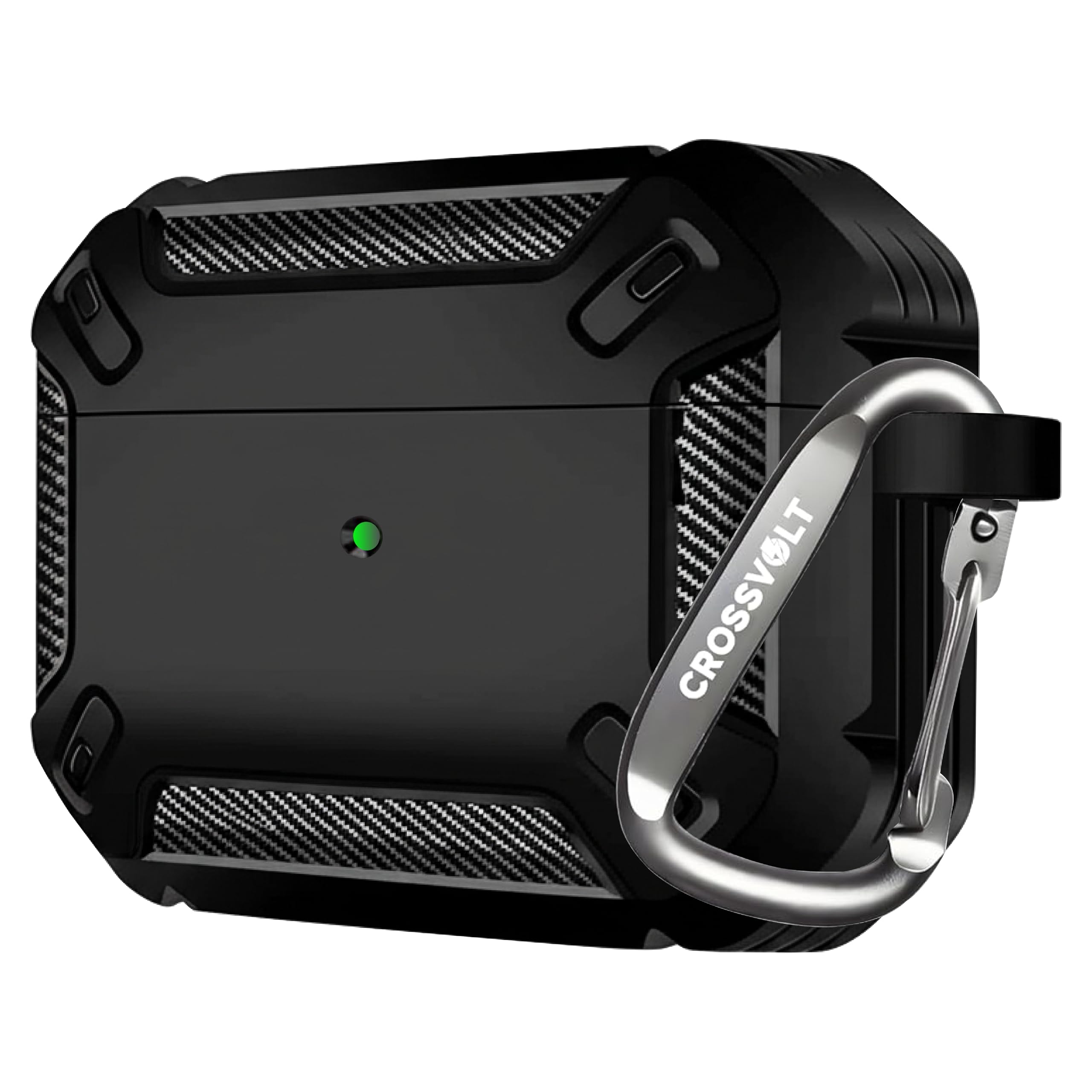 CROSSVOLT Rugged Cover for Airpods Pro 2 Case USB-C/Lightening | Supports Magsafe & Wireless Charging | Drop & Shockproof | TPU |Compatible with Airpods Pro2 & Pro (2023/2022/2019)-Matte Black