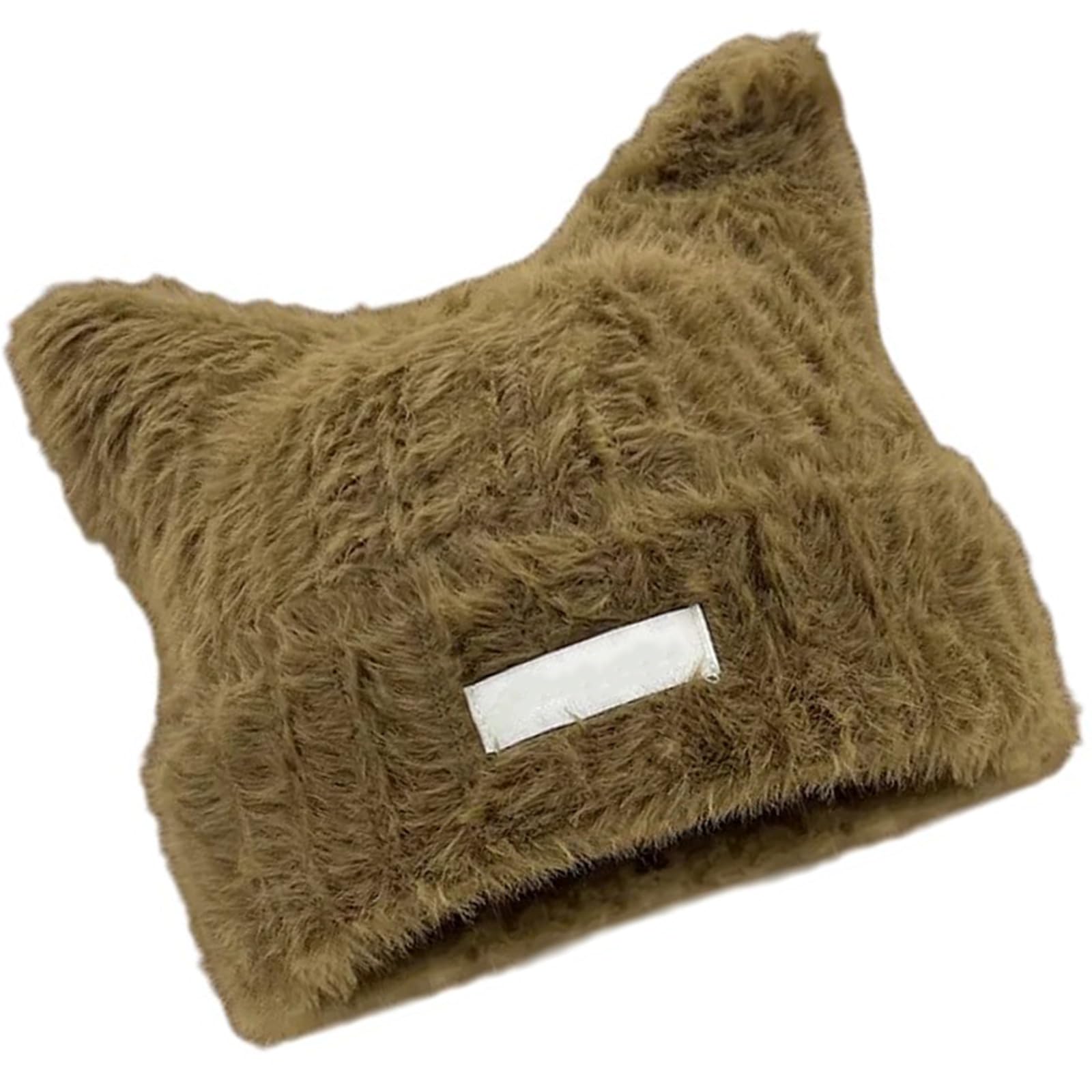 Chapeau motif oreilles de chat tricoté chaud pour éviter le vent froid hivernal avec style