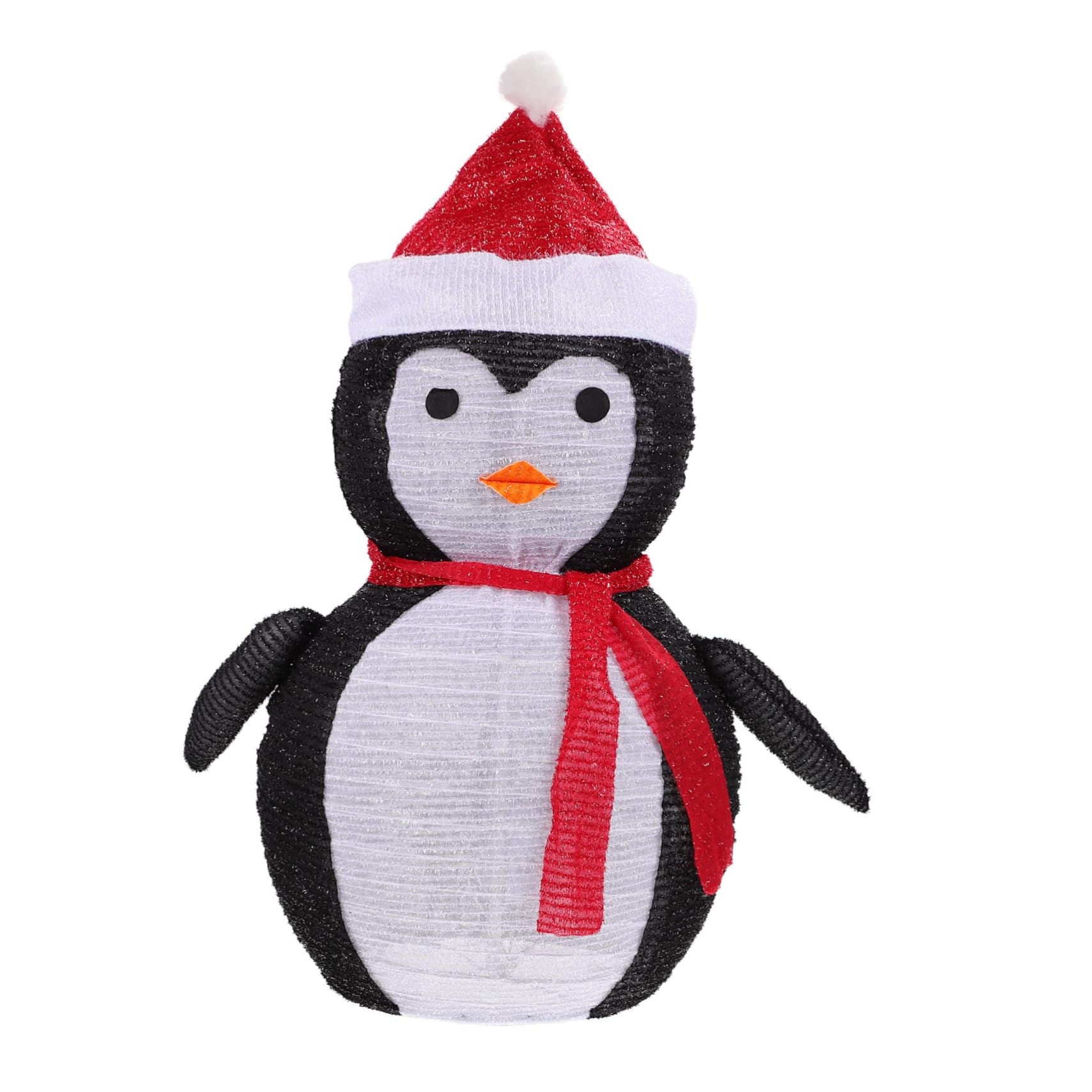 PRETYZOOM Cartoon Penguin Christmas Statue Xmas Decorations Stake Luminous Penguin Adornment Telescopic Xmas Ornament