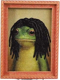 Presidential Frog Magnetic Fridge Decor-Wooden President Frog Refrigerator Magnet, Cute Vintage&Reusable Accessory for Fridge Or Cabinet(Green-D)
