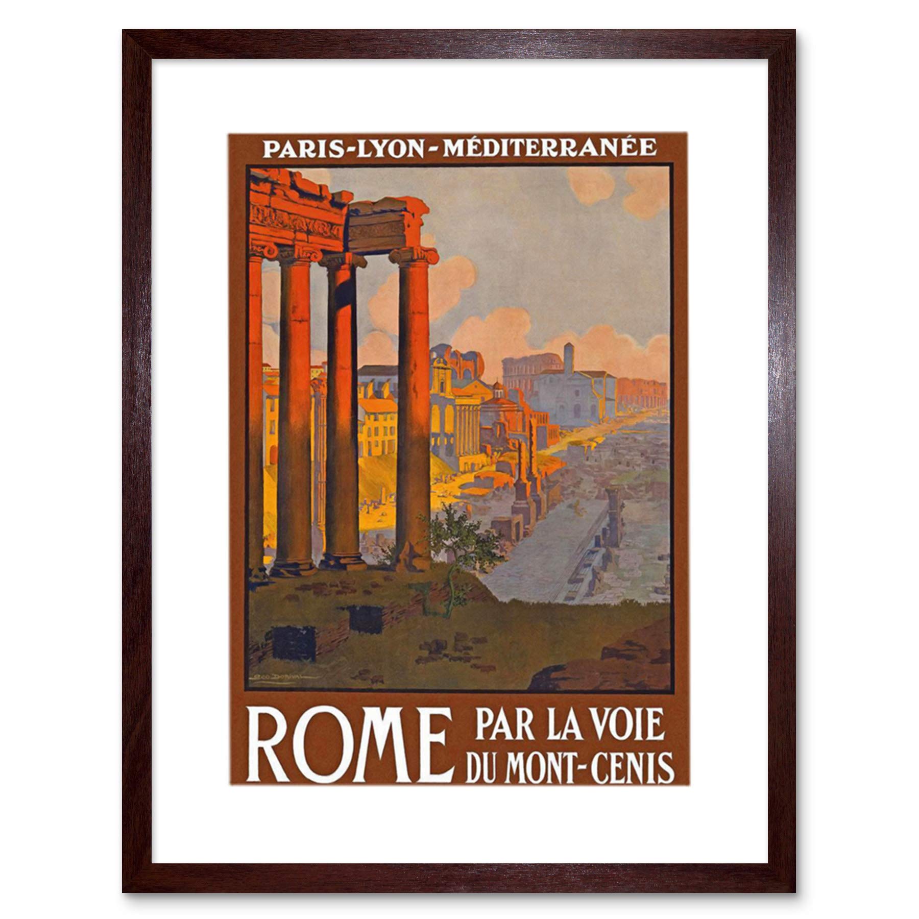 Wee Blue Coo Travel Ruin Forum Rome Italy Framed Wall Art Print