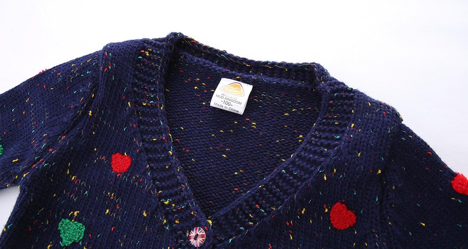 Mud Kingdom Girls Cardigan Sweaters Cute Colorful Love - Image 3