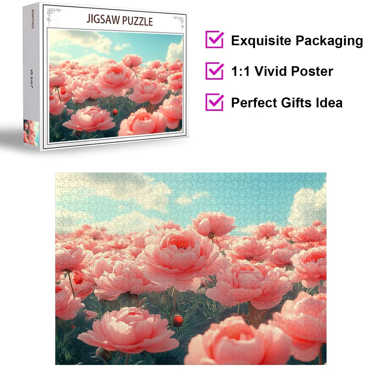 Puzzle 4000 Pezzi primavera Puzzle Classici per Gioco Familiare, n-72 | Impossibile Puzzles, Intrattenimento Creativo, Rilassamento e Intelligence, Regalo per Amore e Amico, Decorazioni Casa, Fiori
