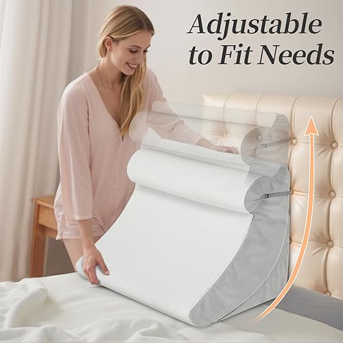 Miniatura 3 de Juego de 5 almohadas ortopédicas de cuña para después de la cirugía, cuña de espuma ajustable para soporte de cuerpo, espalda, piernas y rodilla