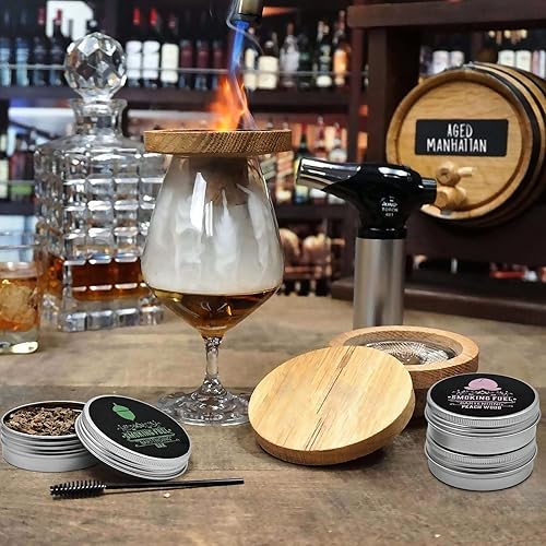 Miniatura 4 de Ahumador de astillas de madera para ahumar, 8 sabores de madera natural, incluyendo cereza, manzana, nogal, haya, pera, nuez, melocotón, roble,