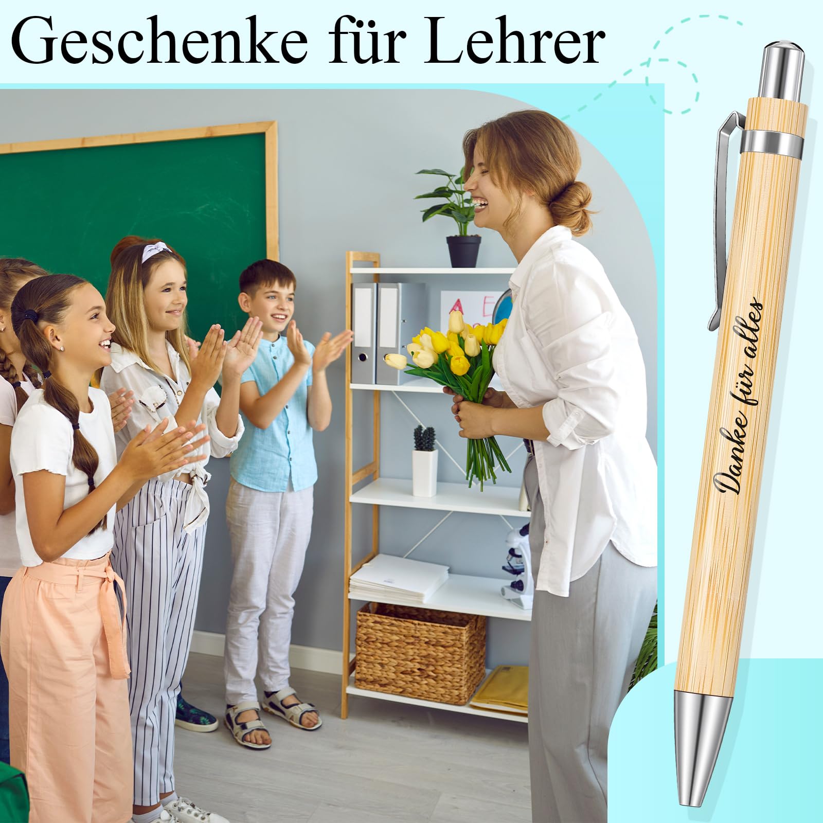 30 Sets Dankeschön-Geschenke Für Kollegen – Mit Holz-Kugelschreibern, Lesezeichen & Krawatten, Motivierend
