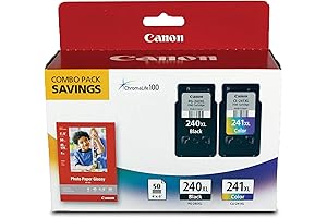 Canon Compatible PG-240XL/CL-241XL Ink Cartridges with Photo Paper