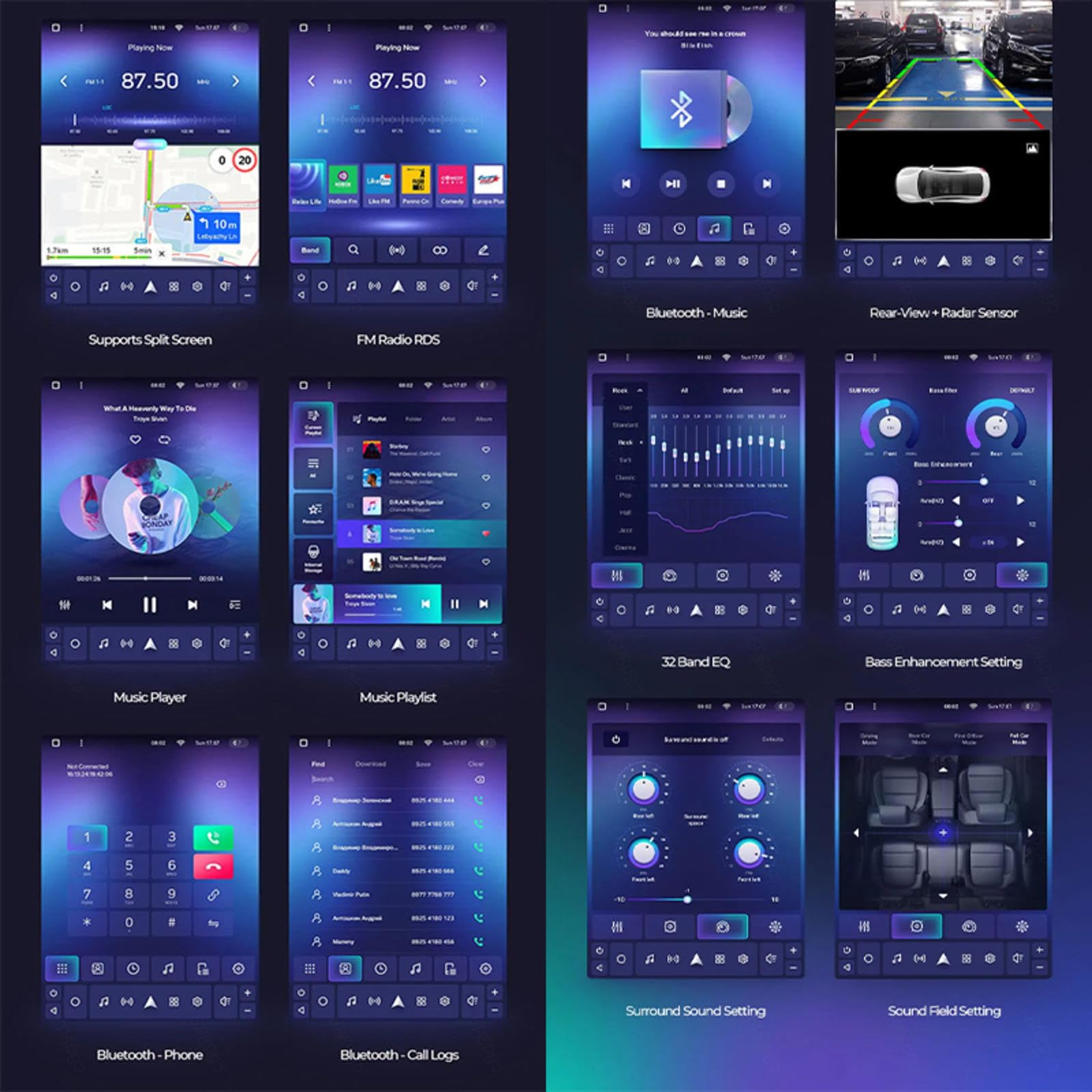 Android 15 Odtwarzacz Samochodowy Radio 9.7-calowy Ekran Dotykowy Multimedia Dla HYUNDAi Sonata i40 i45 2011-2015, Nawigacja Gps Obsługa Bluetooth 4g Wi-fi, Kamera Cofania Mirror Link,4CoreWifi4G+64G