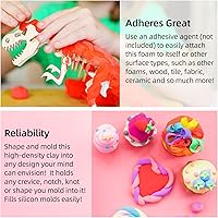 Vista 5 de CALPALMY - Arcilla de espuma moldeable para cosplay en colores de piel (300g) – Alta densidad y calidad para diseños intrincados Se seca al aire a