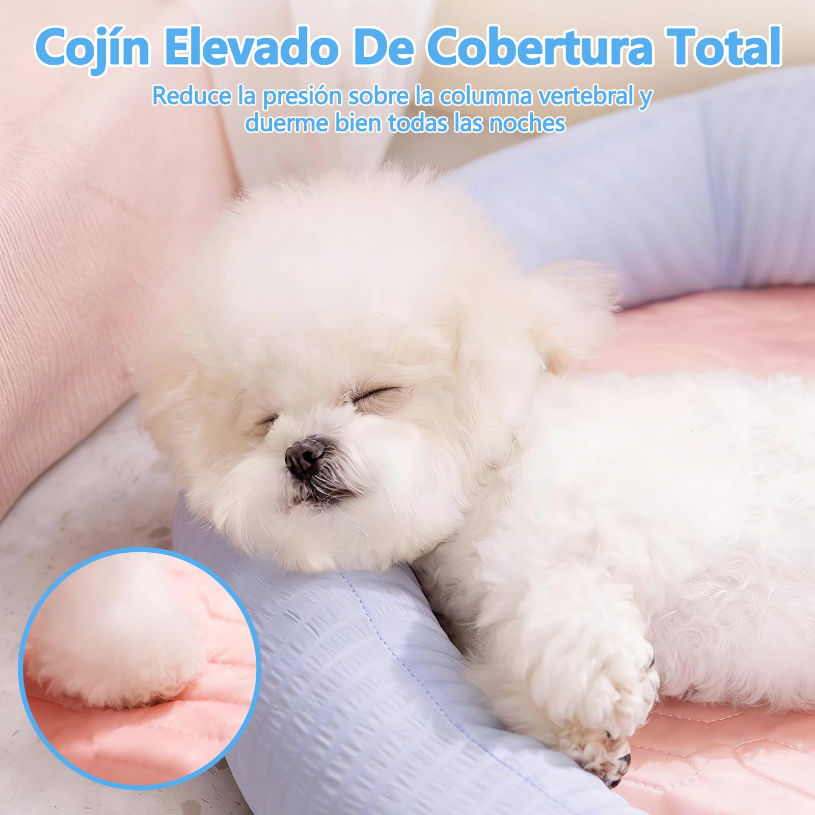 Galatée Cama para Perros De Látex y Seda Helada, Colchoneta Refrescante para Mascotas, Transpirable, Impermeable, Antideslizante, Apta para Gatos y Perros(XL,Azul)