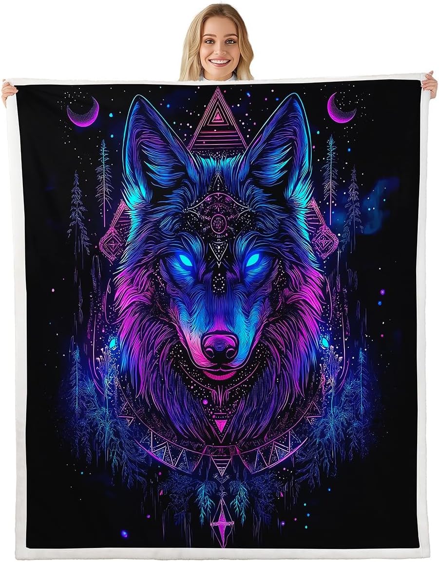 Erosebridal Wildlife Dragon Fleece Blanket Queen 90"X90",Exotic Dragon Green Sherpa Blanket Dreamy Dragon Throw Blanket Magical Wild Animal Plush Bed Blanket for Kids Boys Girls Bed