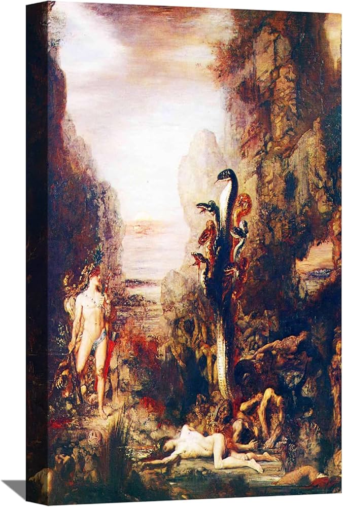 Amazon.com: BOHU ARTS Gustave Moreau Painting Art Print Hercules