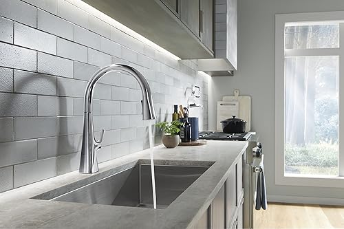 Miniatura 9 de Kohler Graze - Grifo de cocina extraíble, grifo de fregadero de cocina con rociador extraíble, cromo pulido, K-22062-CP