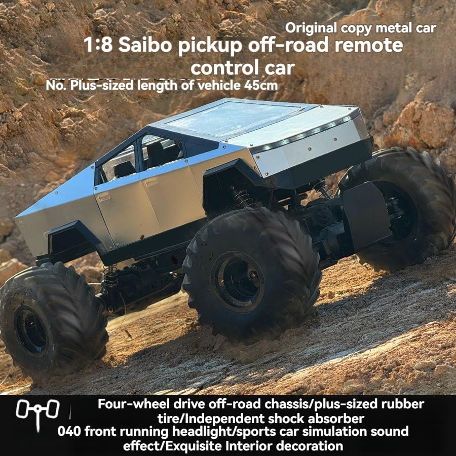 Image of Off Roader Rechargeable Remote Control Car | RC Car Monster Truck | 4 Headlight Modes | Lithium Battery | C-Type Charging | 2.4GHz Remote Controller Race-Ready (Off road-0855-257)