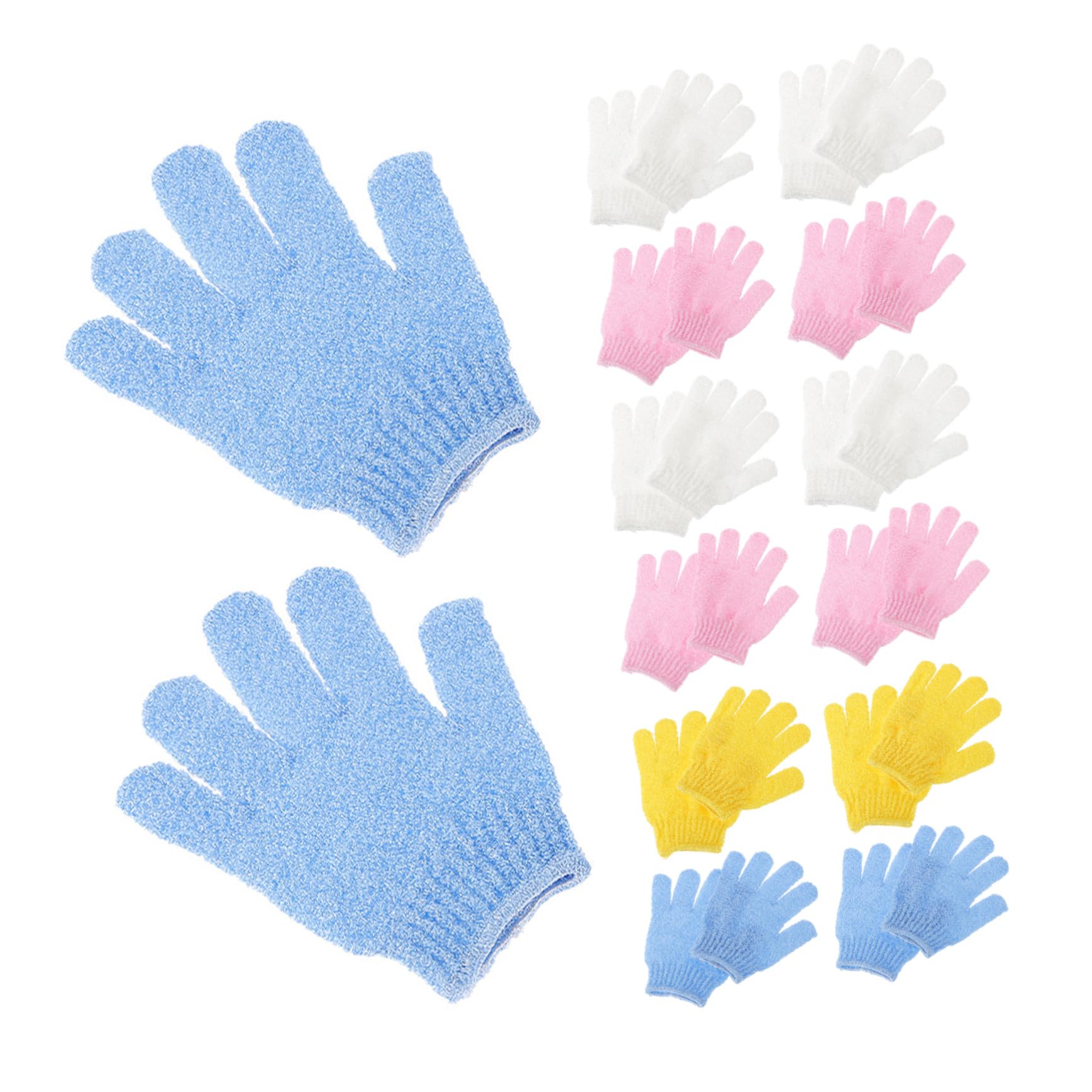 Beavorty 16paia Guanti Esfolianti Da Doccia in Nylon Per Rimuovere La Morta Accessori Da Bagno Per Uomo e Donna Guanti Per Lavaggio Del Corpo
