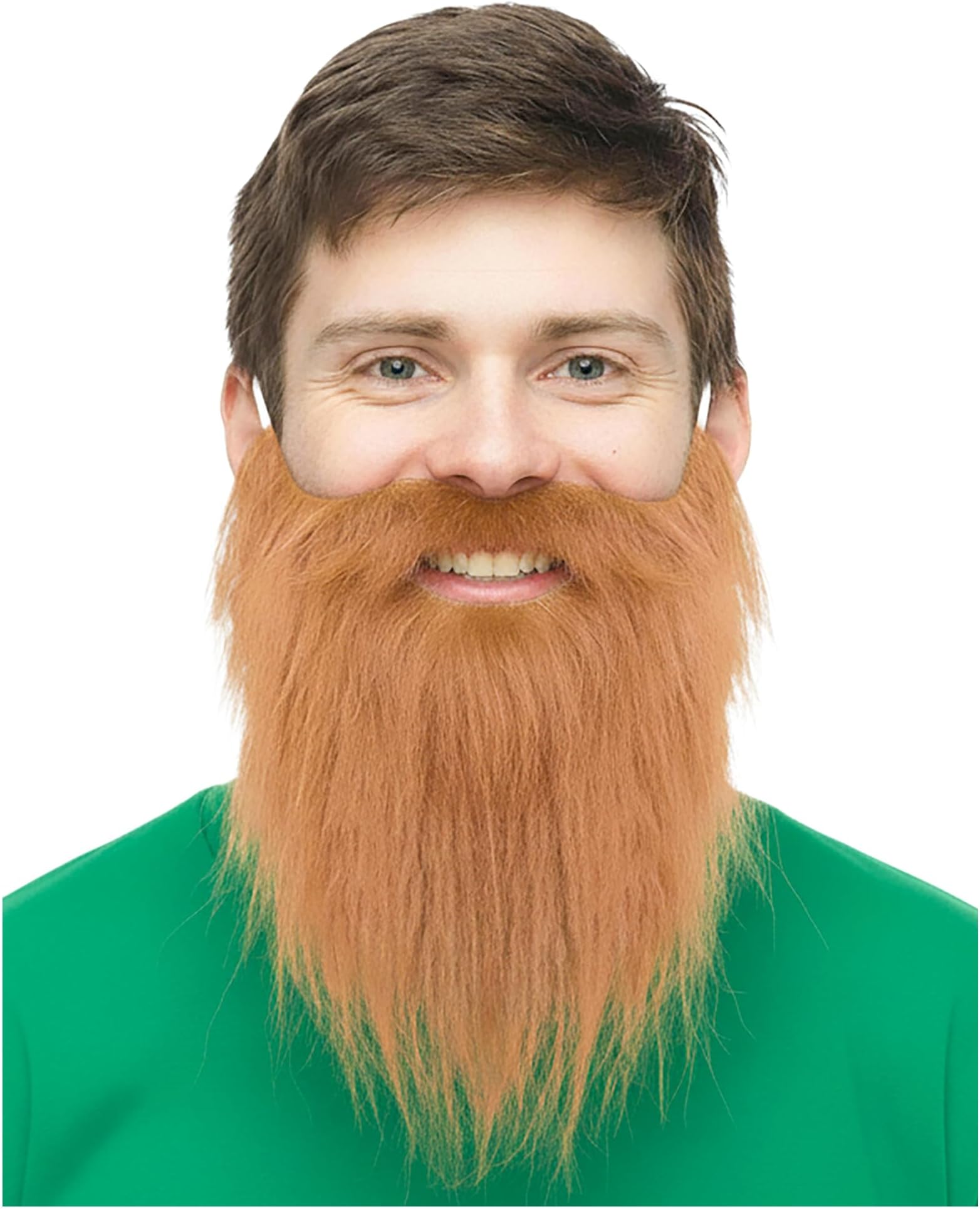 Ginger Fake Irish Beard St. Patrick's Day Leprechaun Costume Beard Accessory for Men - One Size