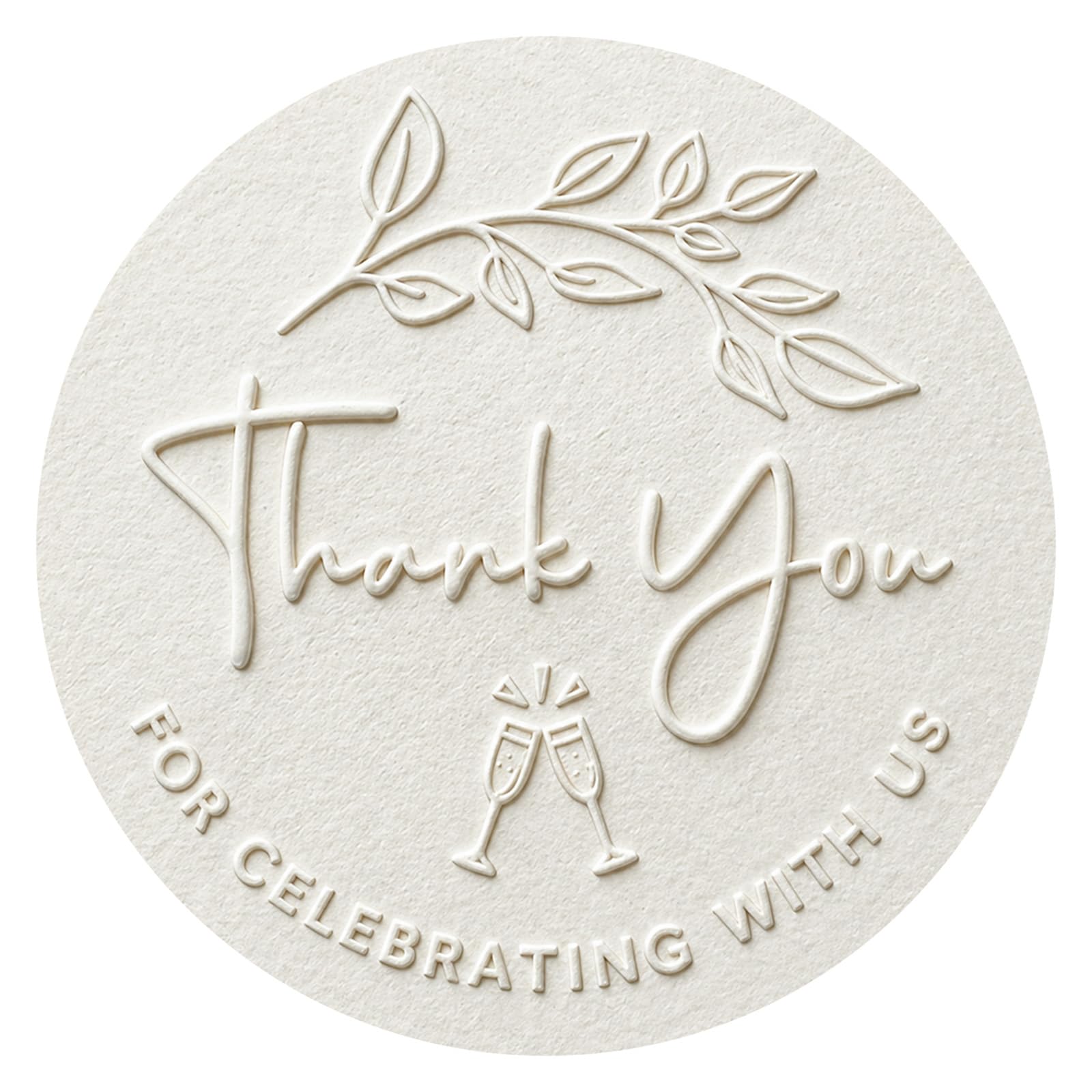 View 1 of 100PCS 1.6" Thank You for Celebrating with Us Stickers