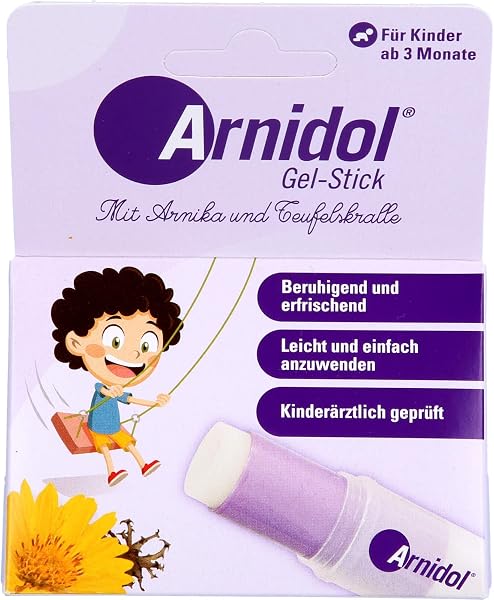 Arnidol - Gel Stick, Calma, Refresca y Reconforta la Piel, Efecto Frío, con Ingredientes de origen natural como Árnica y Harpagofito, Apto a Partir de los 3 Meses de Edad - 15 g - 1
