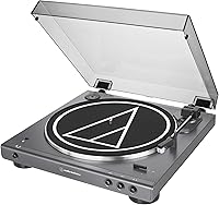 Vista 3 de Audio-Technica at-LPGO-BT Fully Automatic Wireless Belt-Drive Turntable (Gun-Metal/Black)