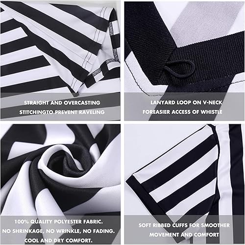 Miniatura 4 de redgino Camiseta de árbitro para hombre para mujer, rayas blancas y negras, fútbol, fútbol, baloncesto, árbitro, Halloween