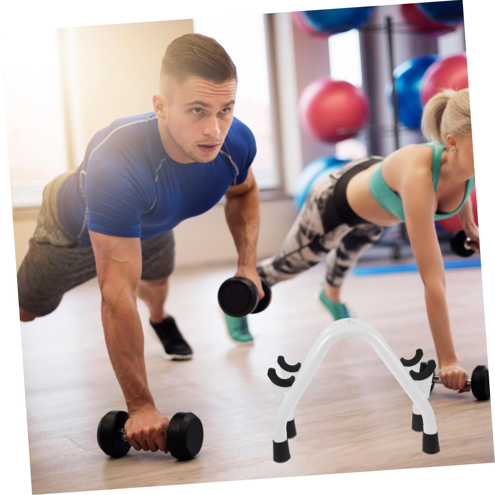 BESPORTBLE Soporte Vertical Para Pesas Mancuernas De Hierro Resistente Con Base Antideslizante Para Gimnasio y Hogar Estante Duradero y Estable Para Almacenamiento Seguro De Mancuerna y Barra
