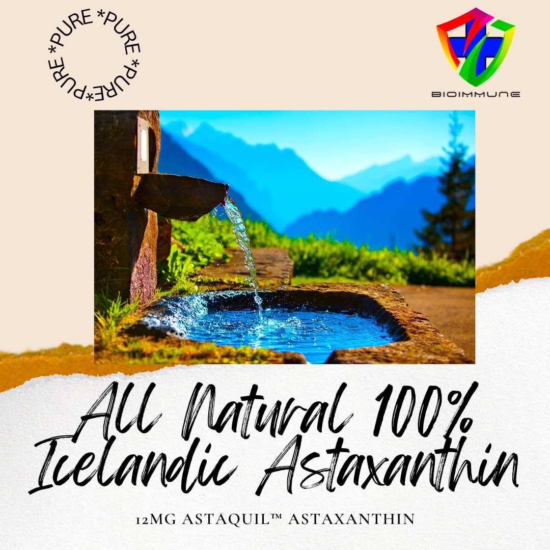 BioImmune Triple Strength AstaQuil™ Astaxanthin 12mg Enhanced Absorption, 60 Softgels w/Organic Coconut Oil. Powerful Antioxidant for Eye, Joint & Heart Health. — Amazon image 5