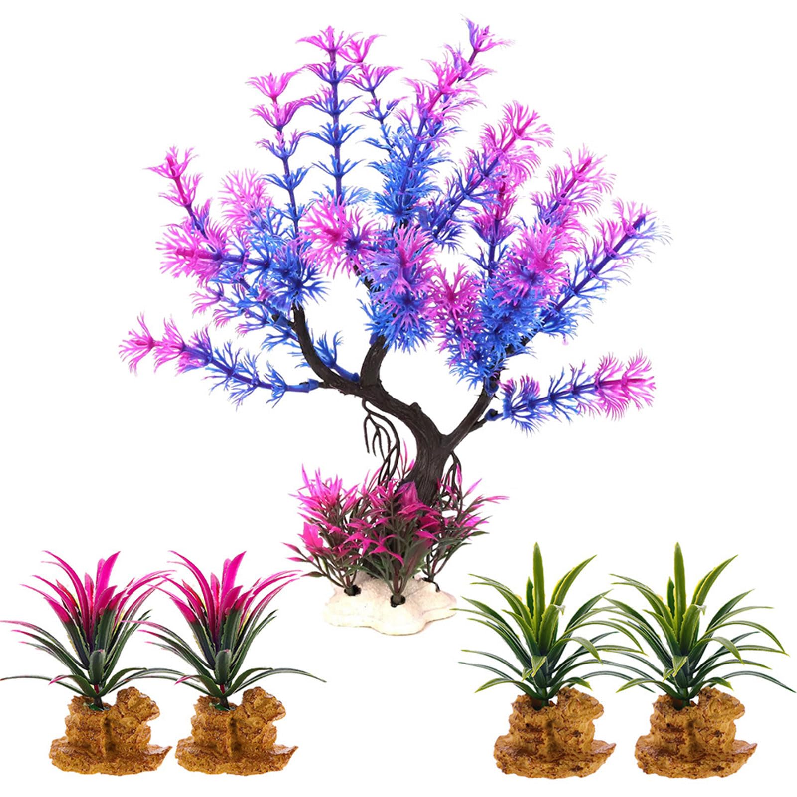 Hsioluted Realistic Plant Fishtanks Decoration Artificial Moss Plant with Resin Base for Home Use Aquariums Landscaping Ornament Aquariums