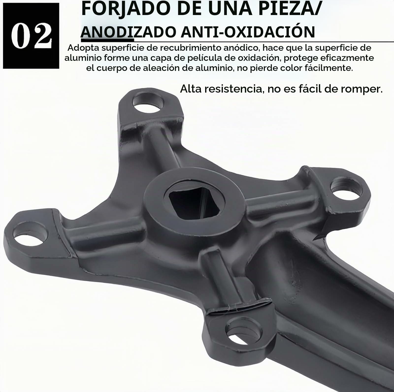 Platos Y Bielas Bike Square Taper 170Mm 104BCD 32/34/36/38/40/42T Plato Monoplato Platos Y Bielas Mountain Bike para 7/8/9/10/11 Velocidad