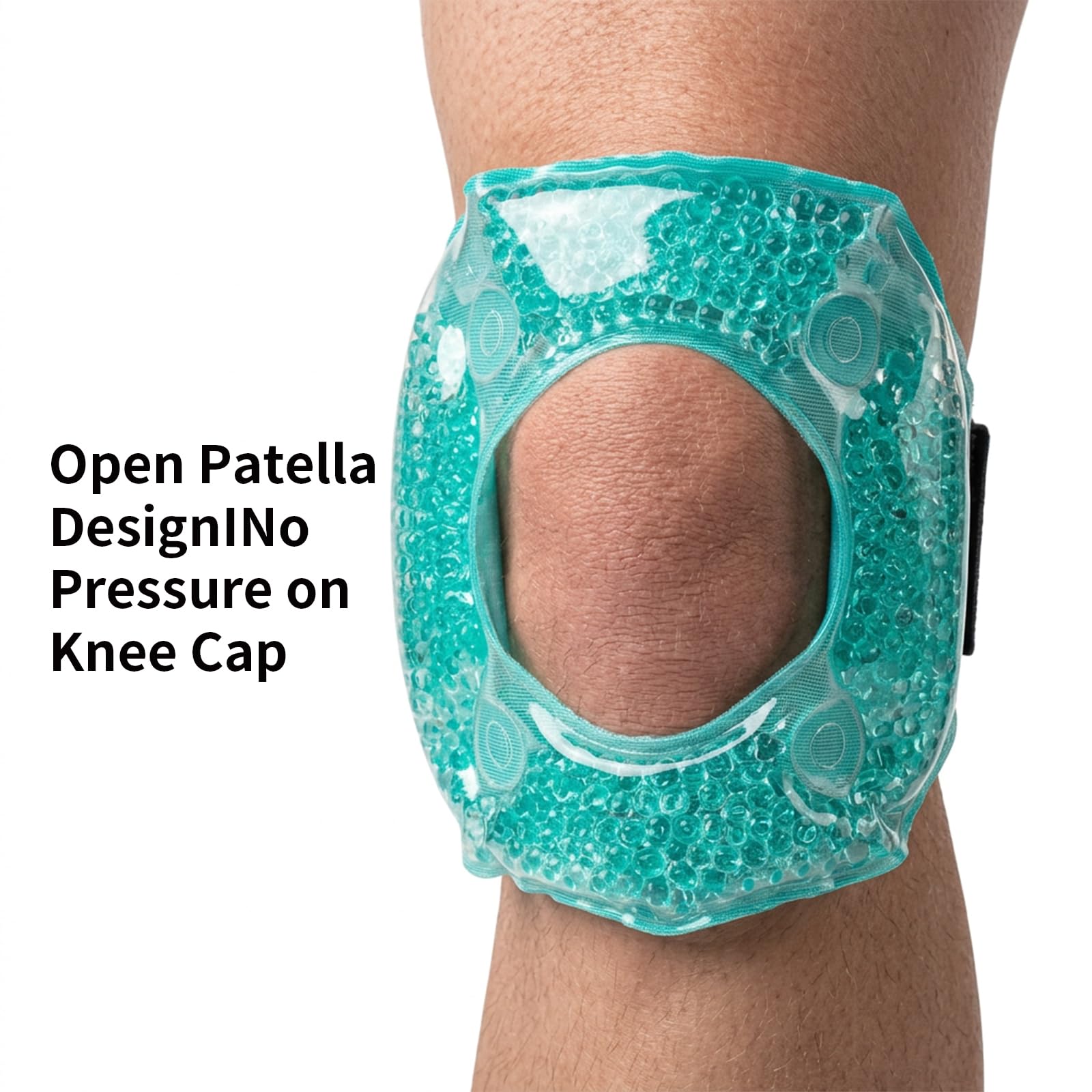 Knie-Kältepackung, Gelperlen, Knie-Kältepackung für Verletzungen, wiederverwendbar, weiche Gel-Kniebandage, Eisbeutel für Knieoperationen, Gelenkschmerzen, Arthrit- und Chronchronschmerzen, Linderung