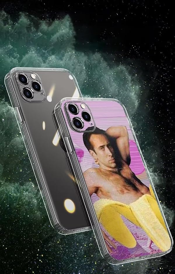 HAIKer Happy Phone Nicholas Case Compatible with iPhone 15 Pro in Banana Cage Funny Vaporwave Side Striped Soft Phone Shockproof Cover by HAIKer - Used condition - Image 3