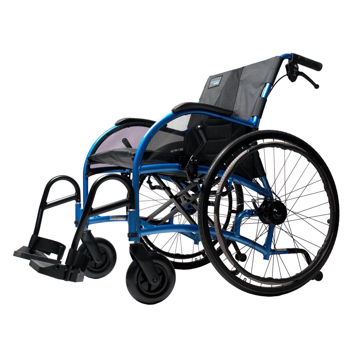 24HD Heavy Duty Wheelchairs for Adults – Lightweight Foldable Transport Chair with Ergonomic Back Support, Portable Design and Durable Frame, 22” Seat Width, 375 lbs Capacity