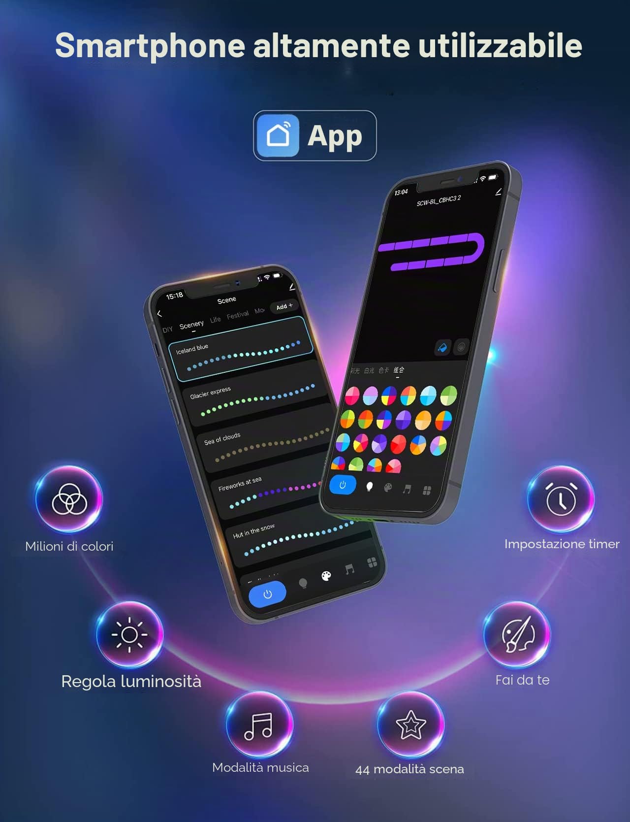 Pannelli LED Gaming RGBIC, Applique LED da Parete Casa Smart Funziona con Alexa e Google Assistant, Lampada Gaming LED Esagonali da Muro Controllo Vocale e App, Sincronizza con la Musica,10 Pannelli