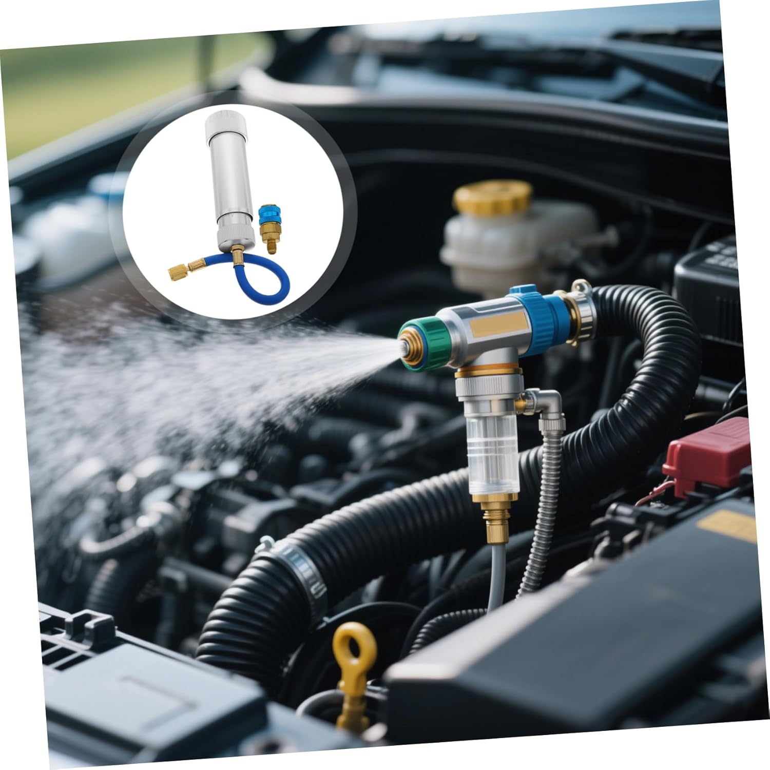 PRETYZOOM Automotive Oil and Dye Injector Tool Manual Screw Filler for Systems Efficient Cooling for Automotive Maintenance