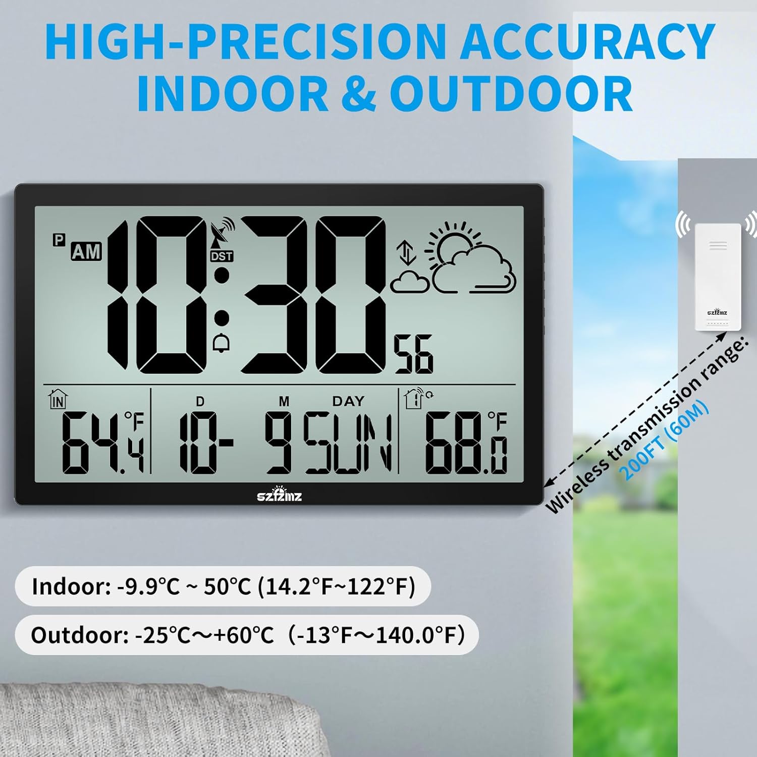 High-Precision Accuracy Indoor & Outdoor Temperature Monitoring