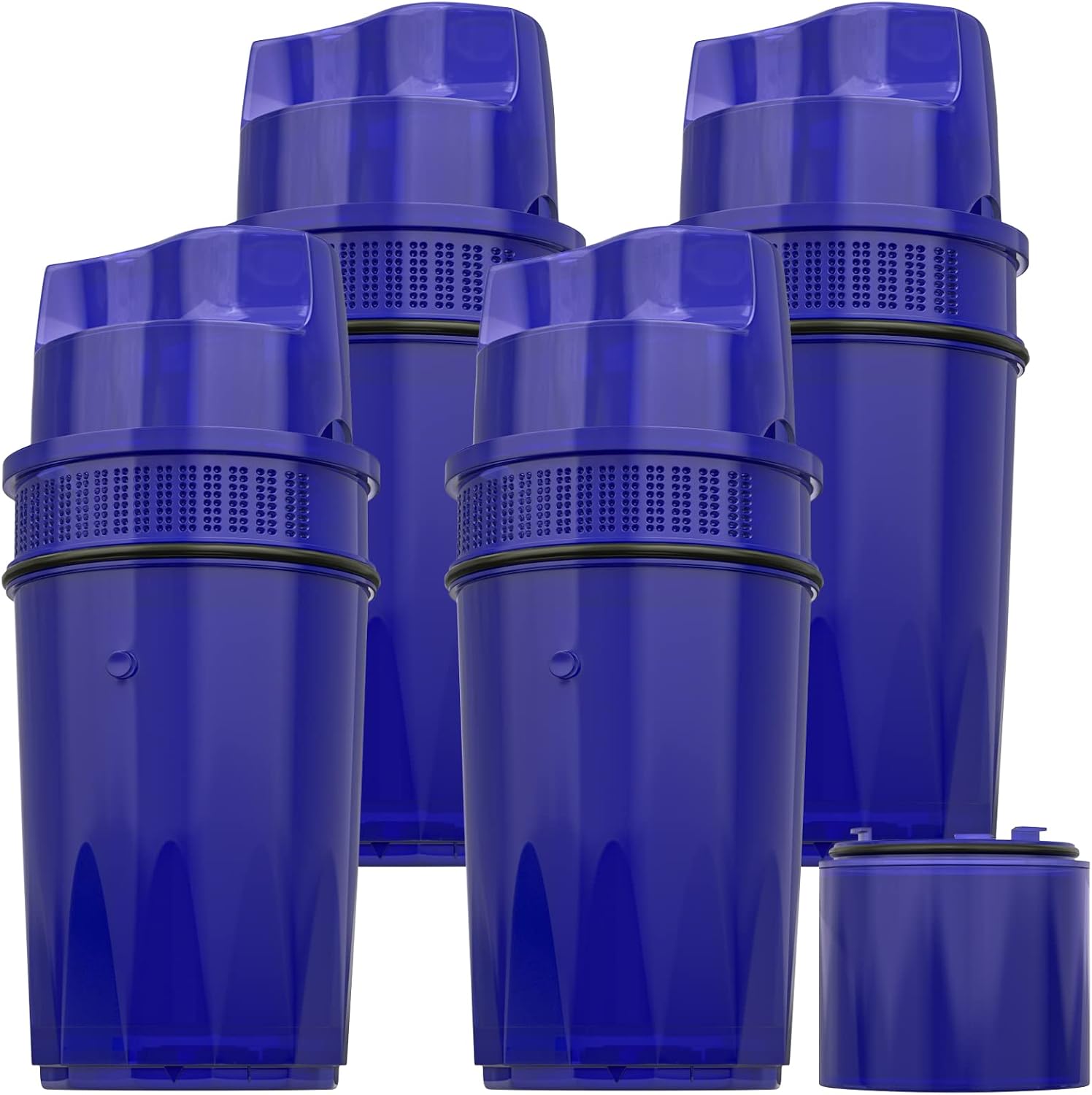 4-Pack PPF900Z Pitcher Filter With 1 Additional Micro-Filtration Filter Replacement for All PUR®, PUR® PLUS Pitchers & Dispensers Filtration Systems, CRF-950Z, PPF951K, NSF Certified, Blue