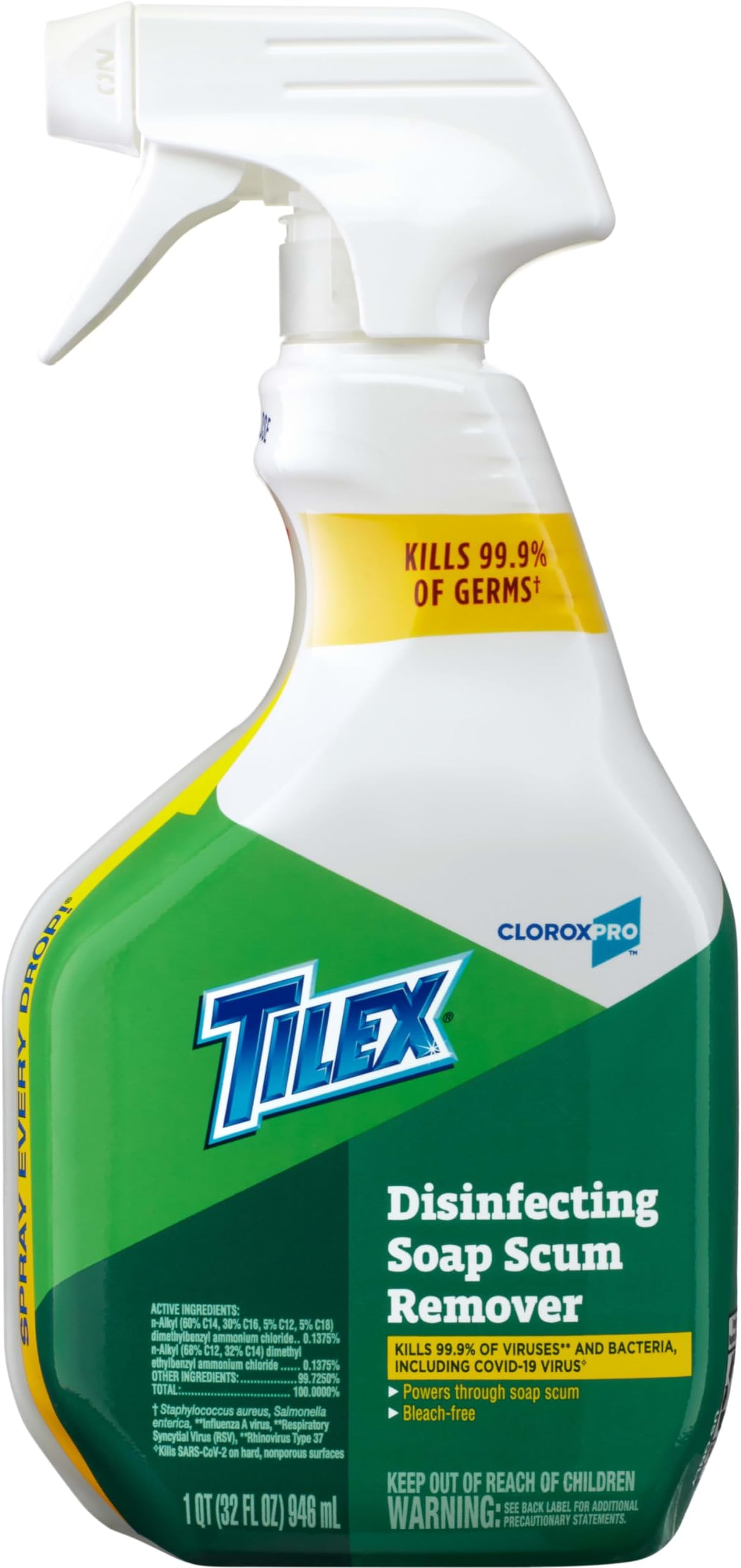 Tilex Disinfecting Soap Scum Remover Spray, 32 Fluid Ounces (Package May Vary)