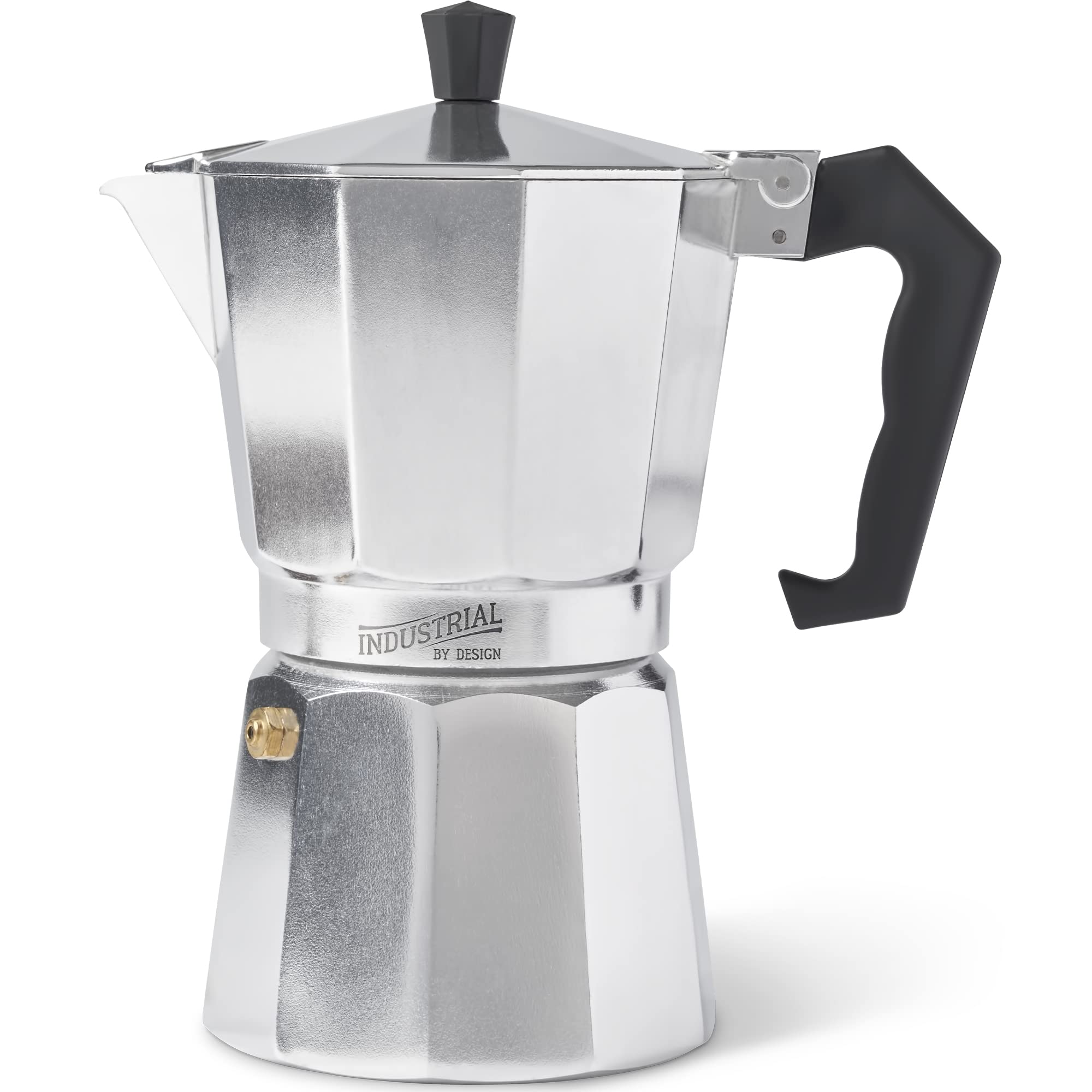 Stovetop Espresso Maker, Italian Coffee Maker, & Cuban Coffee Maker for Strong Freshly Brewed Espresso Coffee - Perfect Camping Espresso Maker & for Brewing at Home - 6-Cup Moka Pot (Silver)