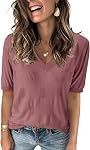 Arach&Cloz Women's V-Neck Short Sleeve Special Rib Knitted Pattern Casual Tops Sweater Spring Summer 2026