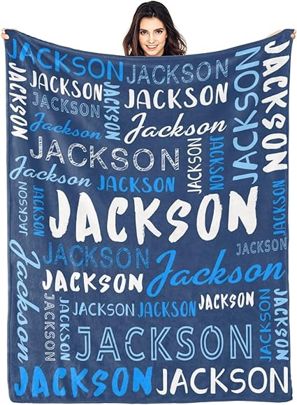 Personalized Name Blanket Customized Baby Blankets for Girls Boys Adults Monogrammed Blankets and Throws Christmas Birthday Mothers Fathers Valentines Day Gift