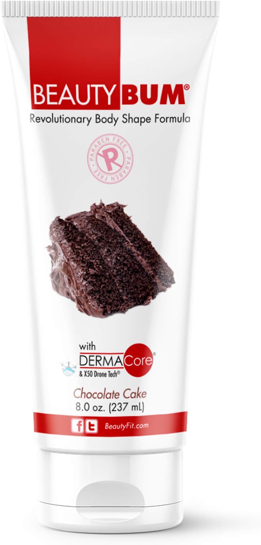 BeautyFitBeautybum Anti Cellulite Cream - Perfect Muscle Toning Solution - Eliminates Toxins And Fatty Issues - Chocolate Cake - 8 Oz