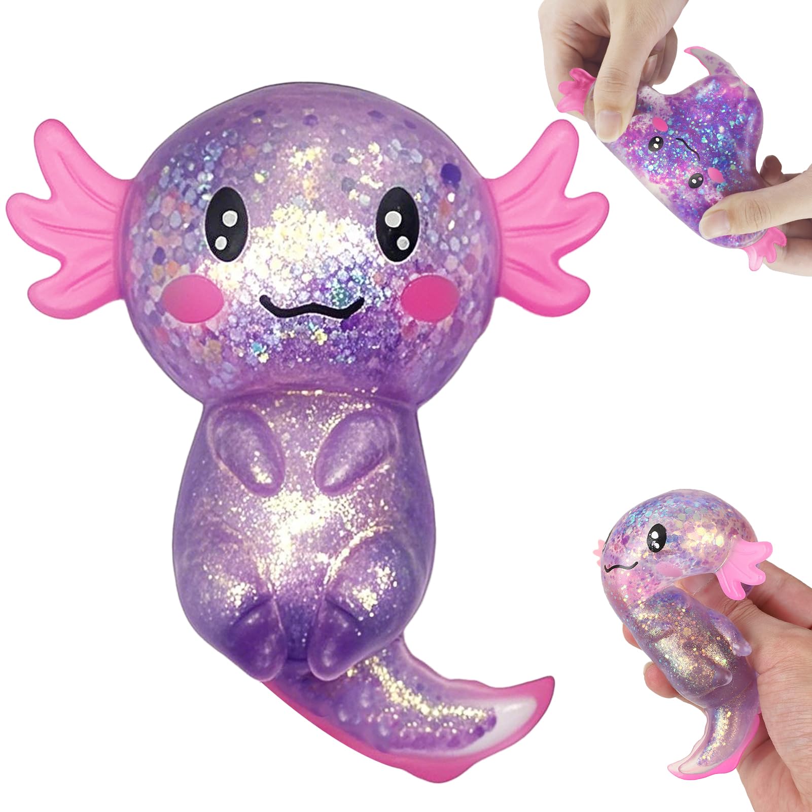 Axolotl Spielzeug,Axolotl Squeeze Toy, Stress Squeeze Spielzeug,Squishy Ball, Ball für Geburtstags Party,Anti Stress (Axolotl 1 Stück)