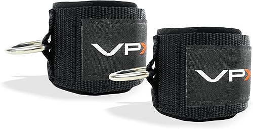 Miniatura 2 de VPX - Correas de muñeca de tobillo para máquinas de cable y bandas de resistencia  Anillos de neopreno acolchados ajustables de alta resistencia