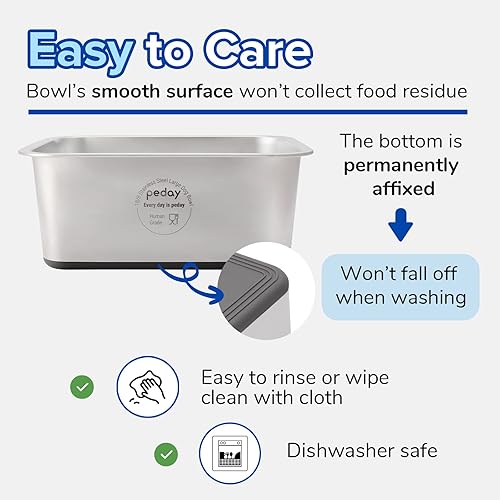 Miniatura 5 de Cuenco de agua extragrande para perros de 2.64 galones, acero inoxidable de grado humano, para perros de tamaño extra grande, paquete individual